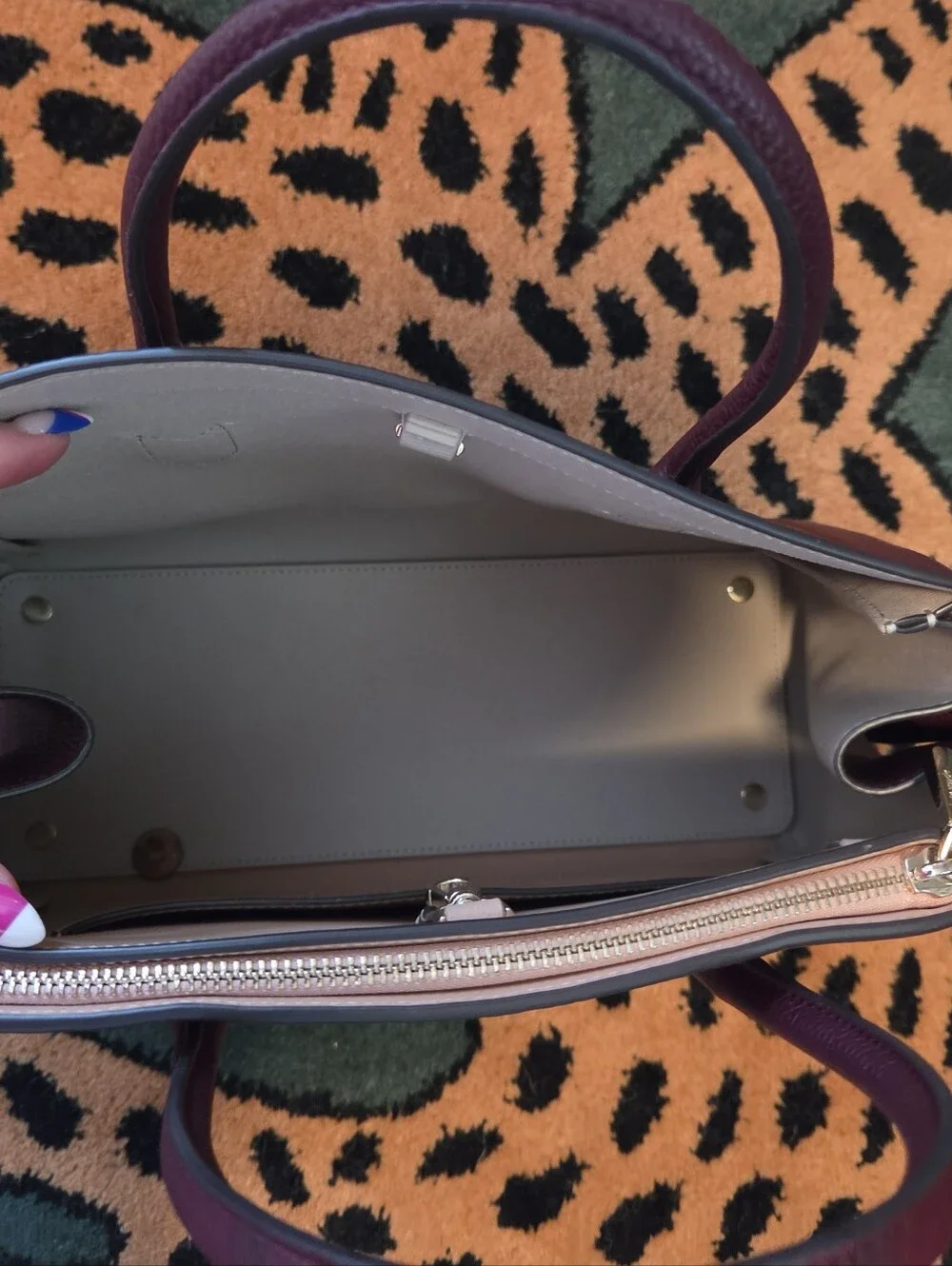 Kate Spade NEW YORK plum pebbled leather satchel Top Handle